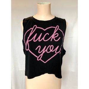 F U Cropped Muscle Tank